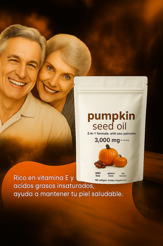Aceite de Semilla de Calabaza 3000 mg – Cabello Fuerte y Piel Radiante